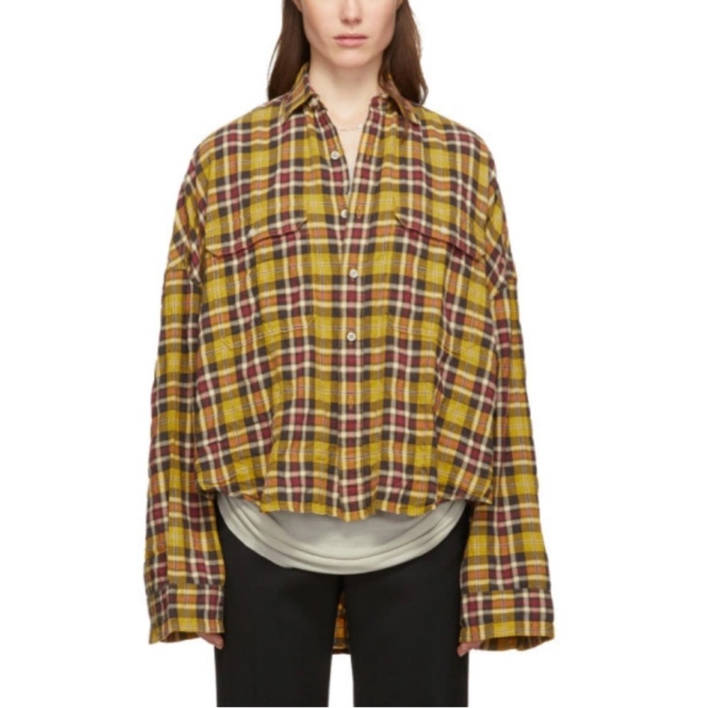 R13 Oversized plaid shirt - Picture 3 of 10